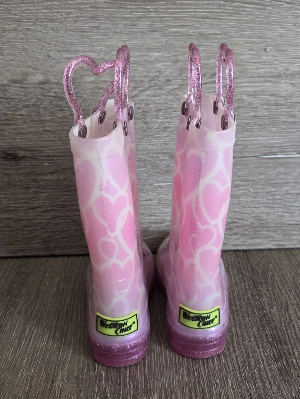 Western Chief Toddler Glitter Stars Lighted Rain Boot - Size 6